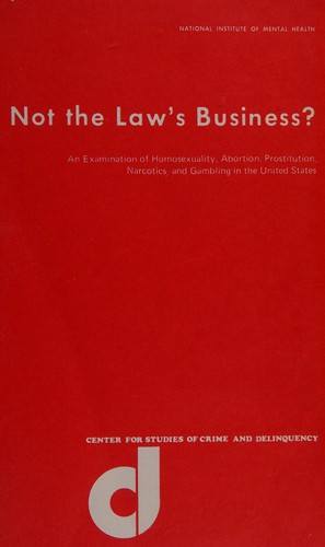 Cover for Not the Law's Business?