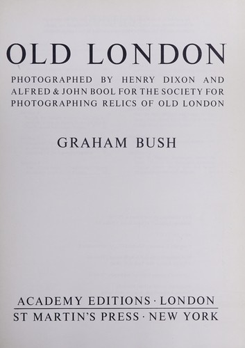 Cover for Old London