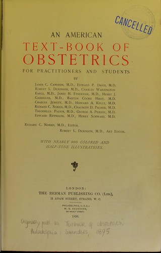 Cover for An American text-book of obstetrics