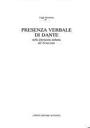Cover for Presenza verbale di Dante nella letteratura italiana del Novecento