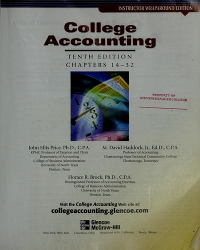 Cover for College Accounting, Tenth Edition