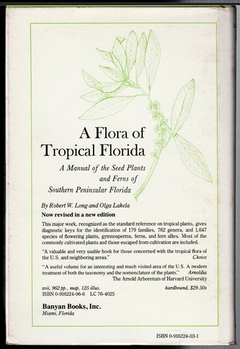 Cover for A flora of tropical Florida