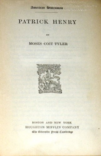 Cover for Patrick Henry