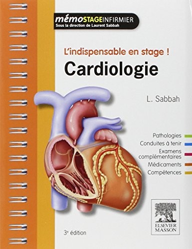 Cover for L'indispensable En Stage de Cardiologie (Memo Stage Infirmier) (French Edition)