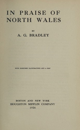 Cover for In praise of North Wales