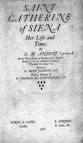 Cover for Saint Catherine of Siena