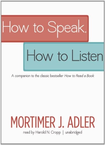 Cover for How to Speak, How to Listen