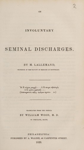 Cover for On involuntary seminal discharges