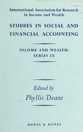Cover for Studies in social and financial accounting.