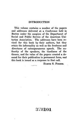 Cover for Social ideas of a free church