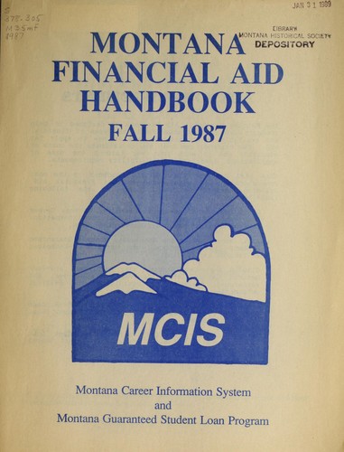 Cover for Montana financial aid handbook