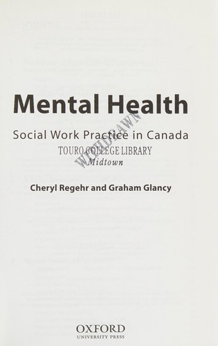 Cover for Mental health social work practice in Canada