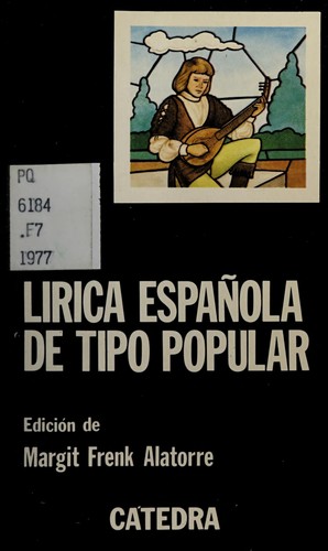 Cover for Lírica española de tipo popular