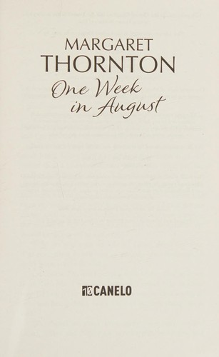 Cover for One week in August