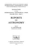 Cover for Reports on Astronomy