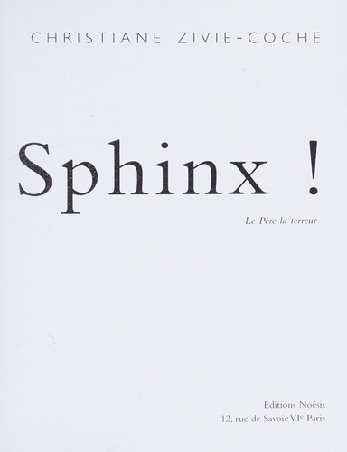 Cover for Sphinx! le père la terreur