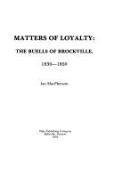 Cover for Matters of loyalty