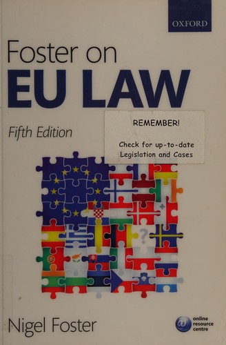 Cover for Foster on EU law
