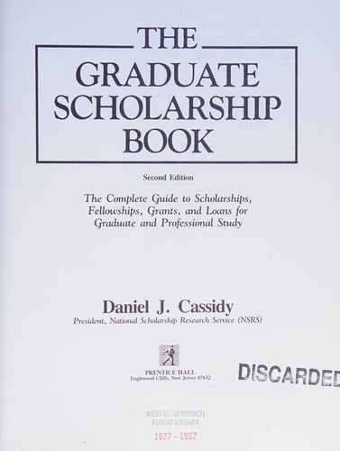 Cover for The Graduate Scholarship Book