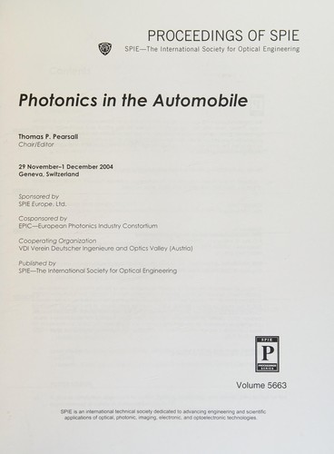 Cover for Photonics in the automobile