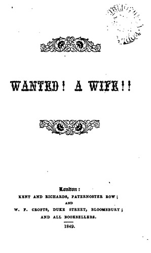 Cover for Wanted! A wife!!
