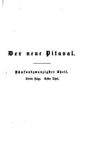 Cover for Der neue Pitaval: Eine Sammlung der interessantesten Criminalgeschichten ...