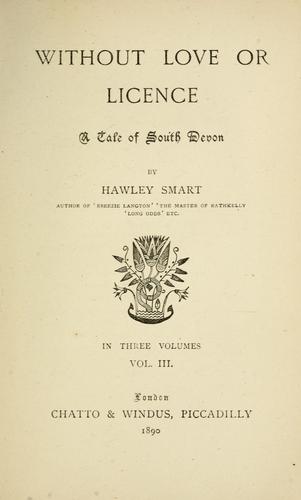 Cover for Without love or licence.