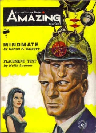Cover for Amazing Stories July 1964 Philip K Dick GAME OF UNCHANCE (Volume 38, No. 7)