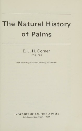 Cover for The natural history of palms
