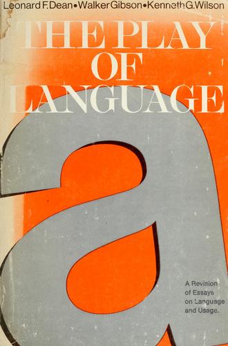 Cover for The play of language