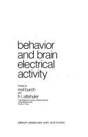 Cover for Behavior and brain electrical activity