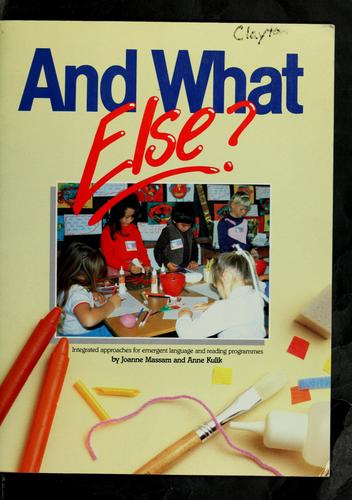 Cover for And what else