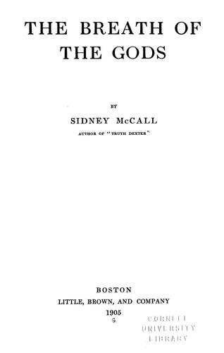 Cover for The breath of the gods