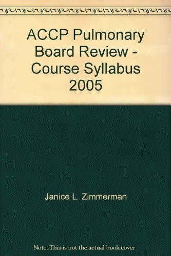Cover for ACCP Pulmonary Board Review - Course Syllabus 2005