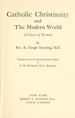 Cover for Catholic Christianity and the modern world