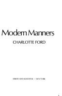 Cover for Charlotte Ford's book of modern manners.
