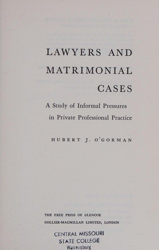 Cover for Lawyers and matrimonial cases