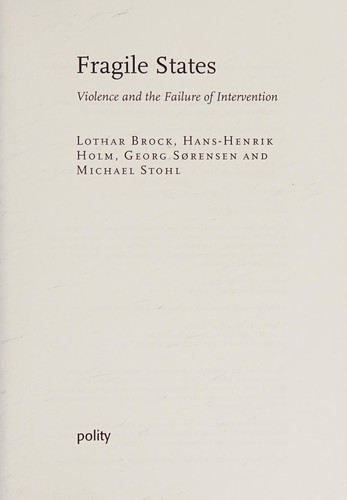 Cover for Fragile states