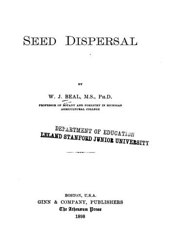 Cover for Seed dispersal