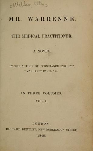 Cover for Mr. Warrenne, the medical practitioner