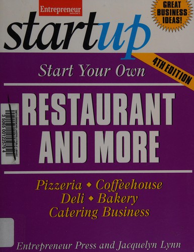 Cover for Start your own restaurant and more