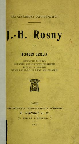 Cover for J.-H. Rosny, biographie critique.