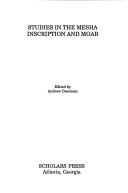 Cover for Studies in the Mesha inscription and Moab