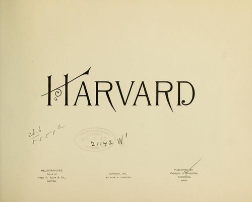 Cover for Harvard.