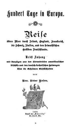 Cover for Hundert Tage in Europa: Reise übers Meer durch Irland, England, Frankreich ...