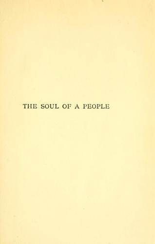 Cover for The soul of a people
