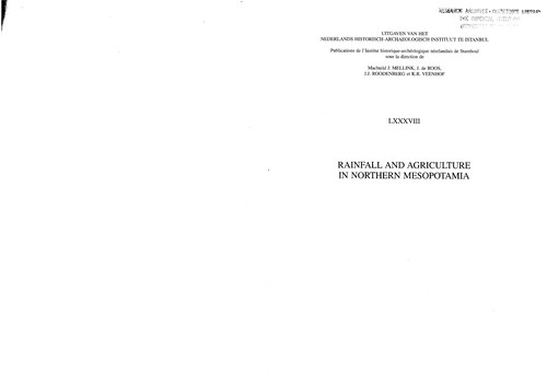 Cover for Rainfall and agriculture in Northern Mesopotamia