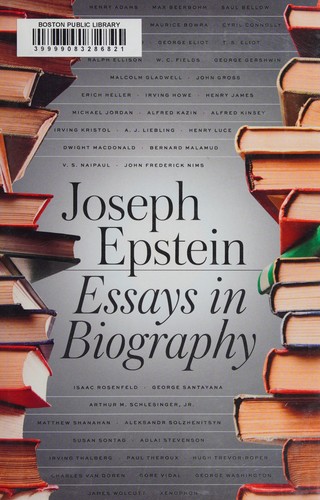Cover for Essays in biography