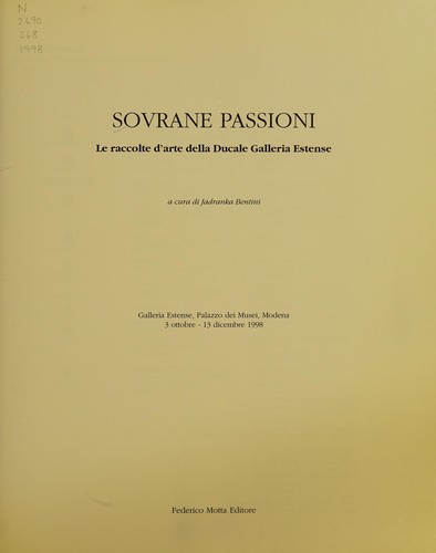 Cover for Sovrane passioni