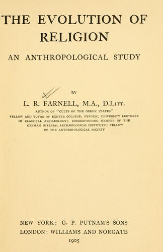 Cover for The evolution of religion